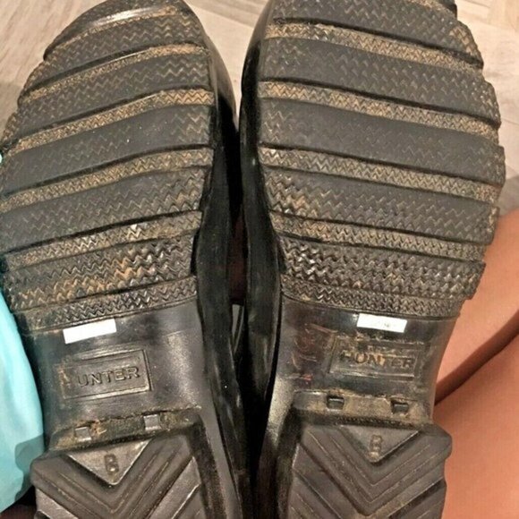 HUNTER Black Tall Rubber Kids Youth Classic Rain Snow Boots Boys 4 Girls 5 Just - Picture 5 of 9